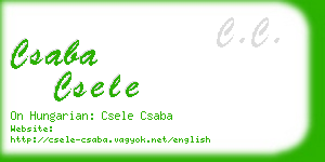 csaba csele business card